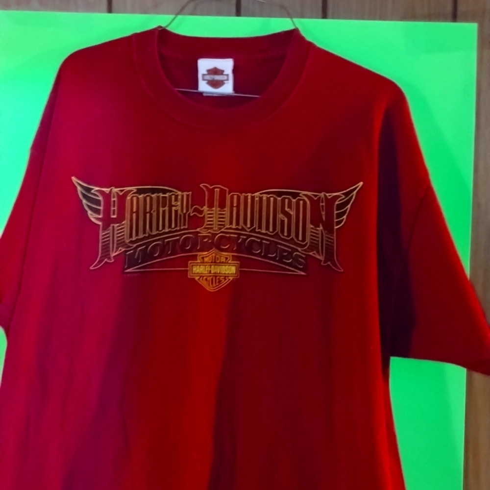 Vintage Harley-Davidson motorcycle t-shirt.